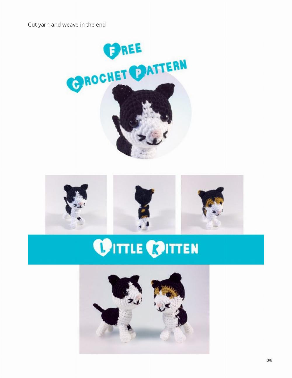 How to crochet a little cat (free pattern)