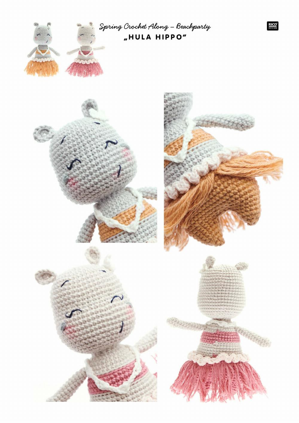 HULA HIPPO  crochet pattern