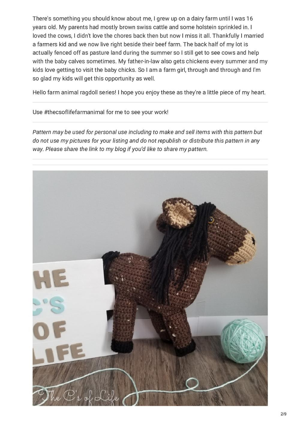 Hyero the Horse crochet pattern