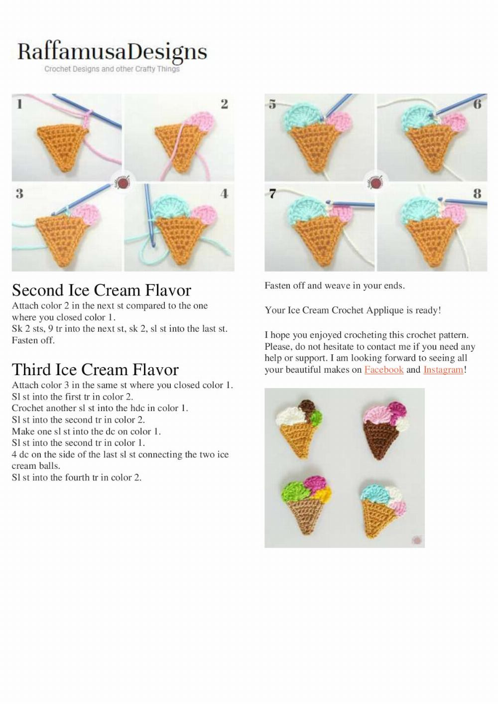 ice cream crochet pattern