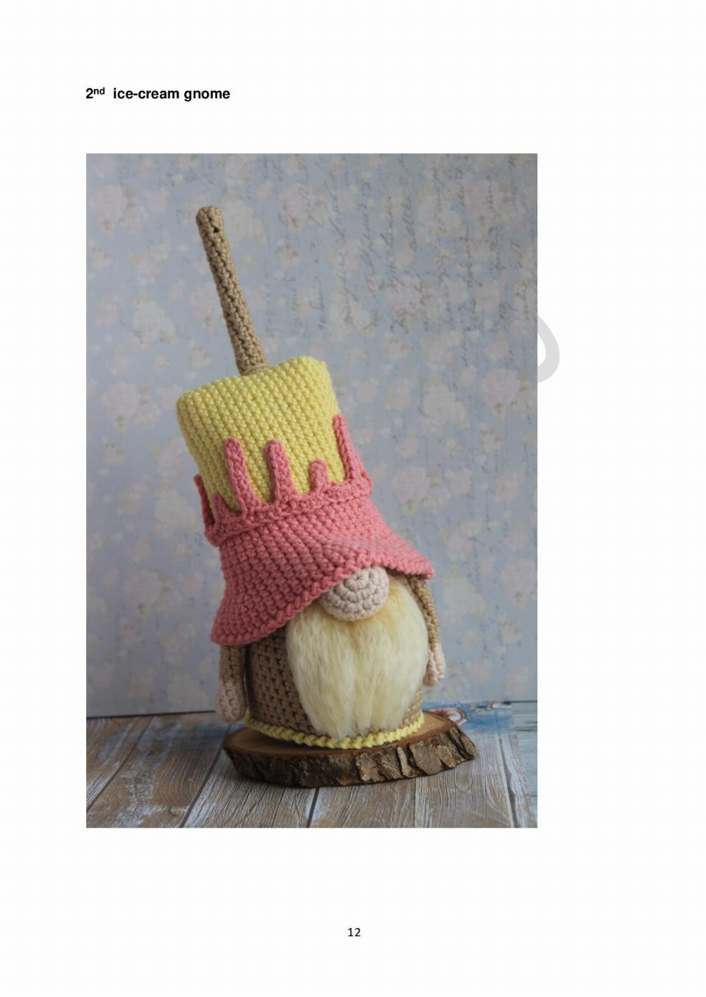 Ice-cream gnomes crochet pattern