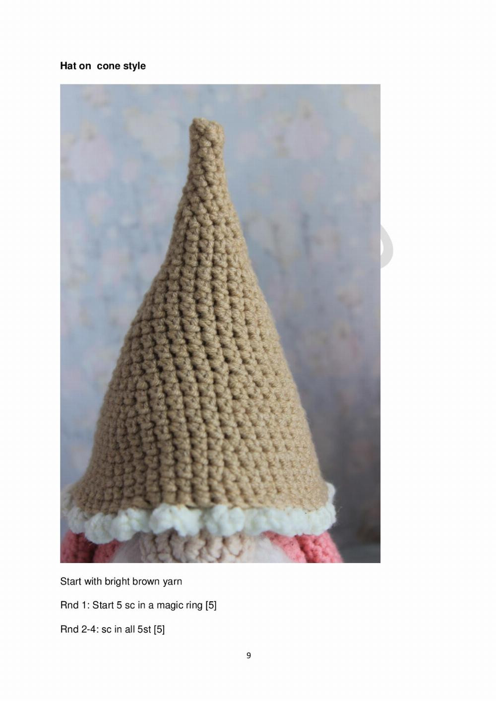 Ice-cream gnomes crochet pattern