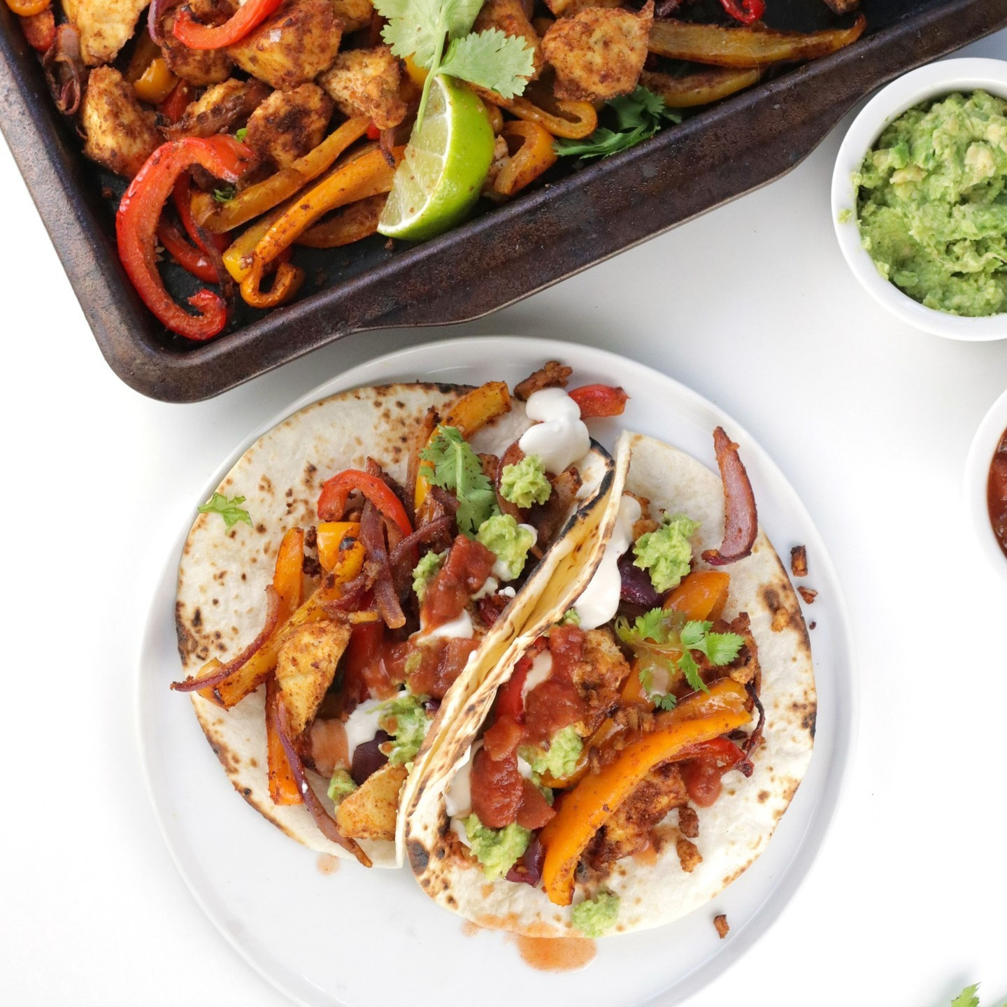 If you are looking for a super easy, delicious, veggie-packed dinner, Vegan Sheet Pan Fajitas are for you!⁠
⁠