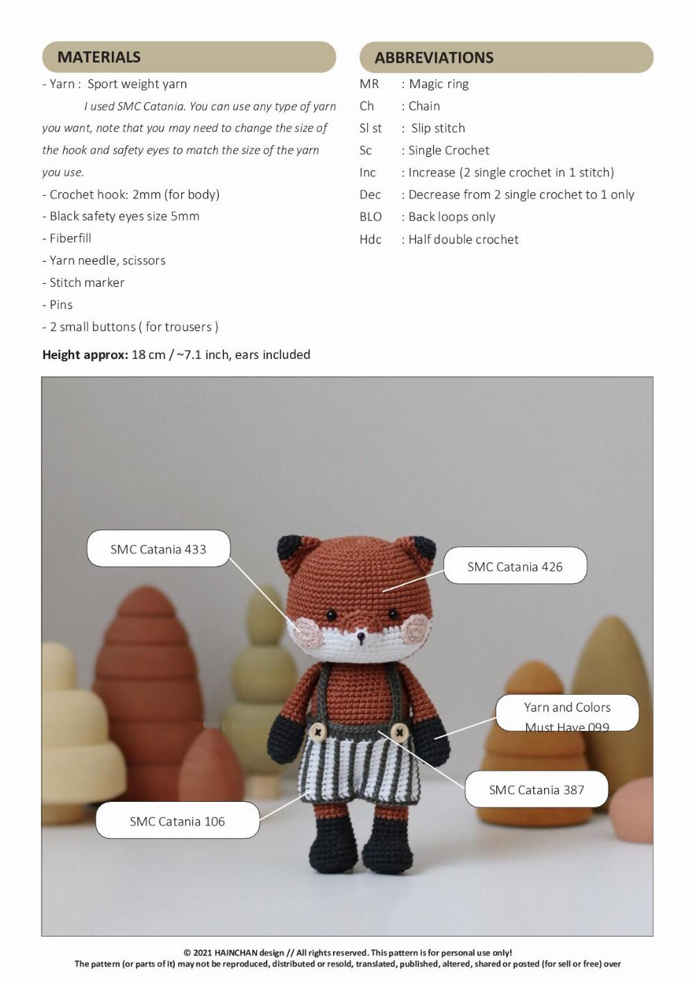 JETT THE LITTLE FOX CROCHET PATTERN