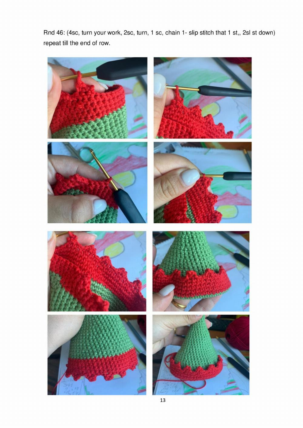 Jingle Elf gnome pattern