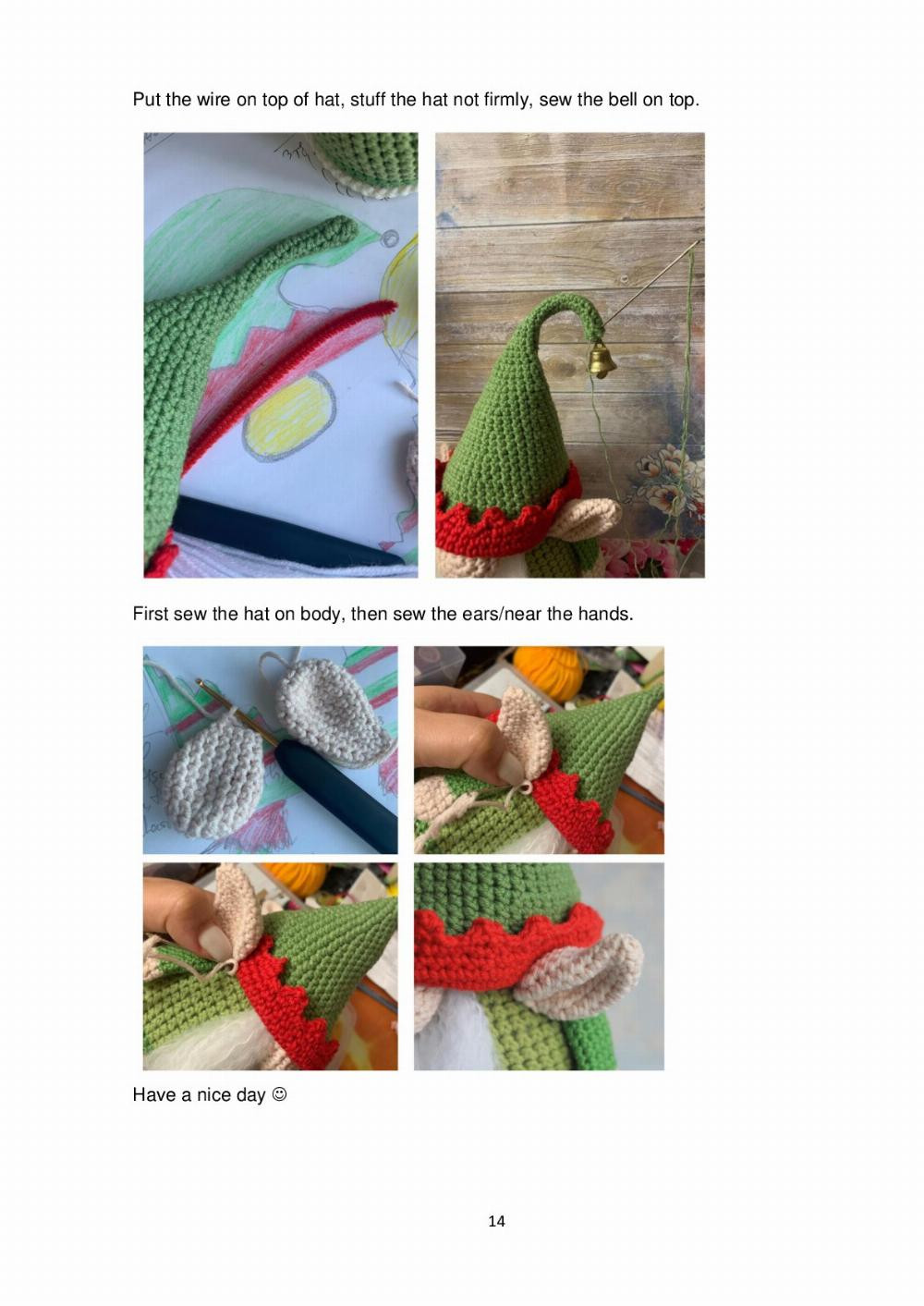 Jingle Elf gnome pattern