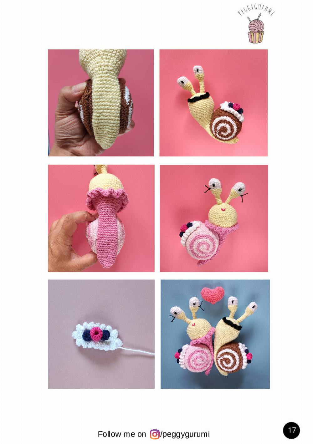 Julia & Joel Snail Roll Cake PDF PATTERN