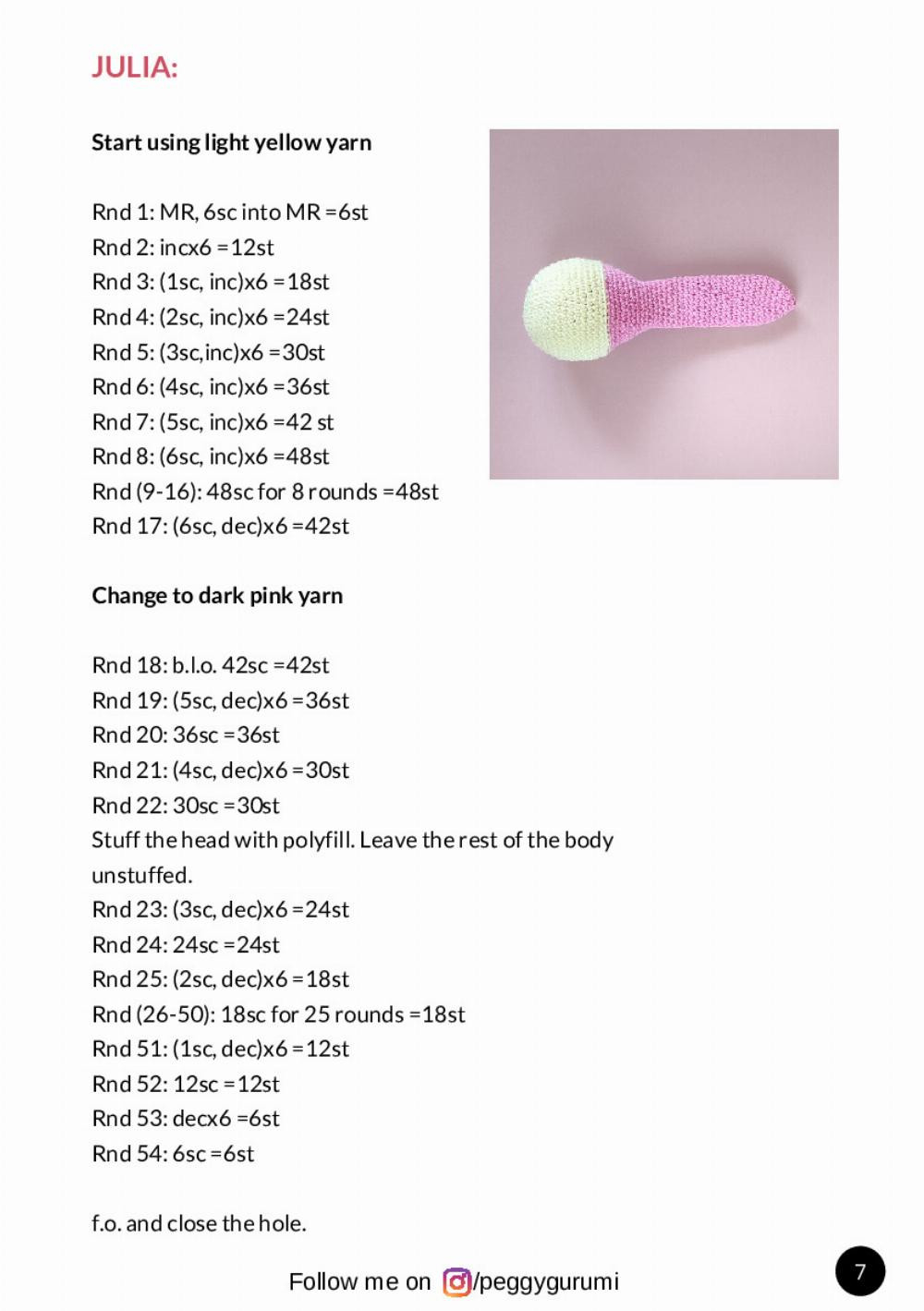 Julia & Joel Snail Roll Cake PDF PATTERN