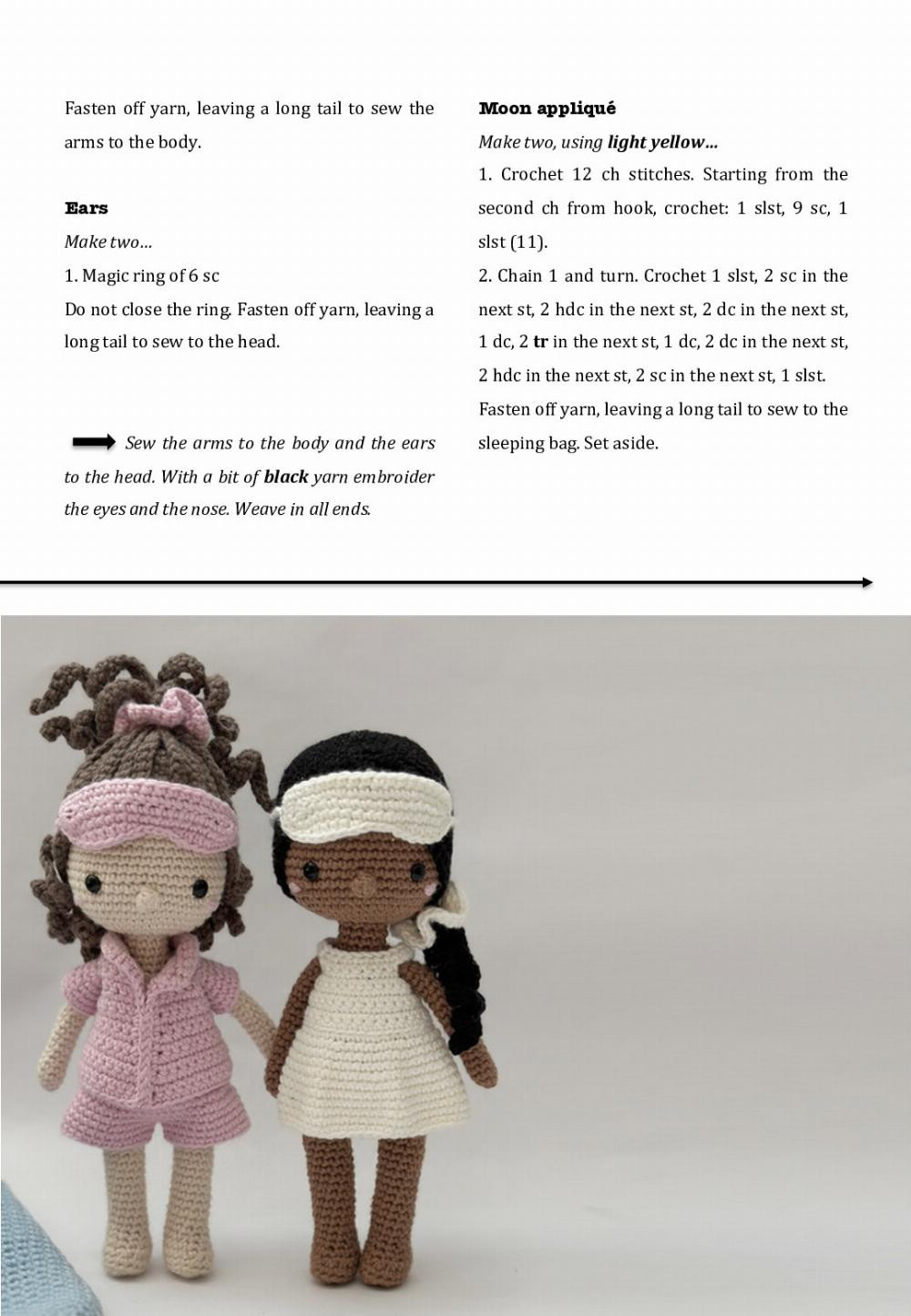 Justine & Lupita doll crochet pattern