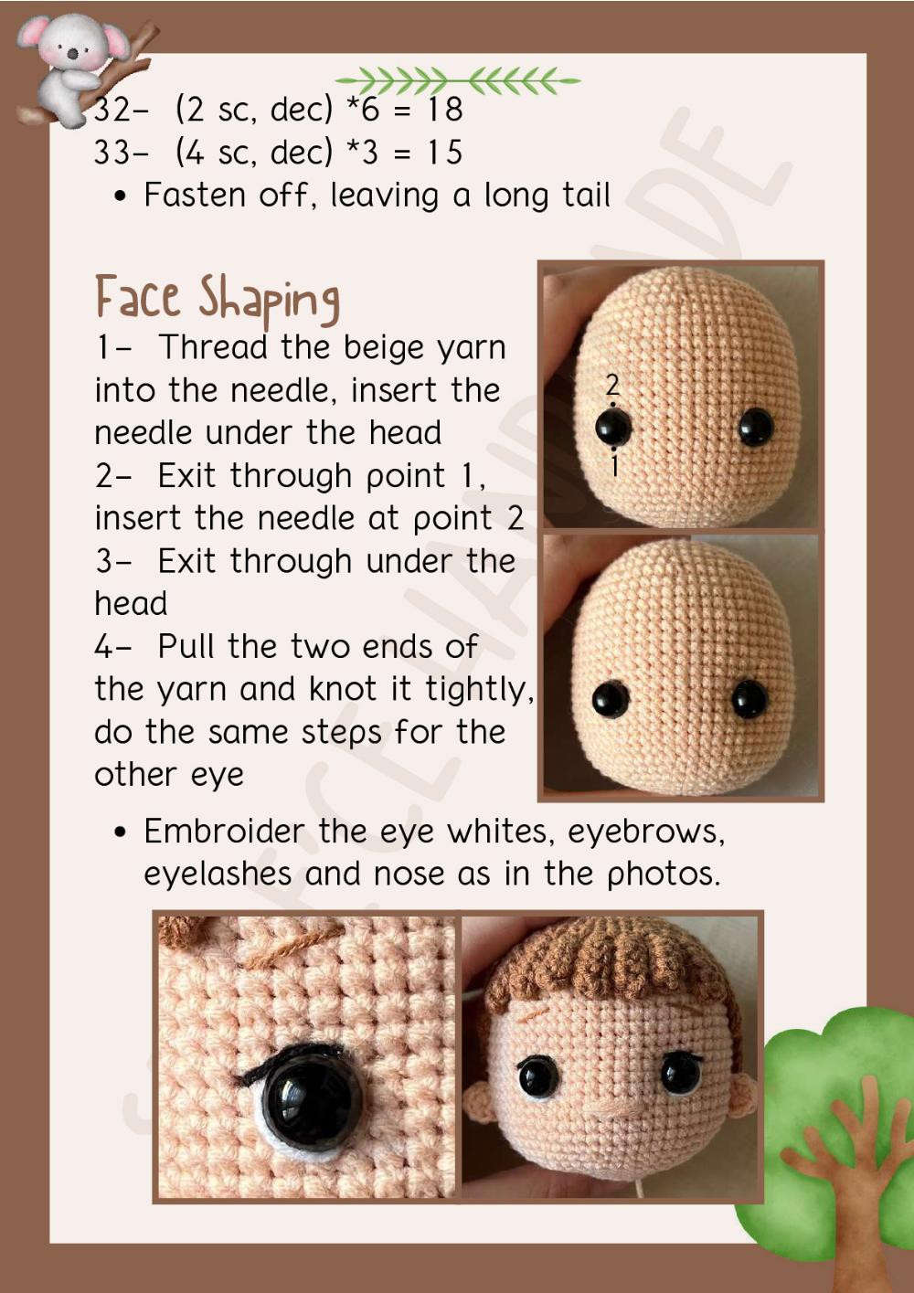 karan and bambu doll crochet patten