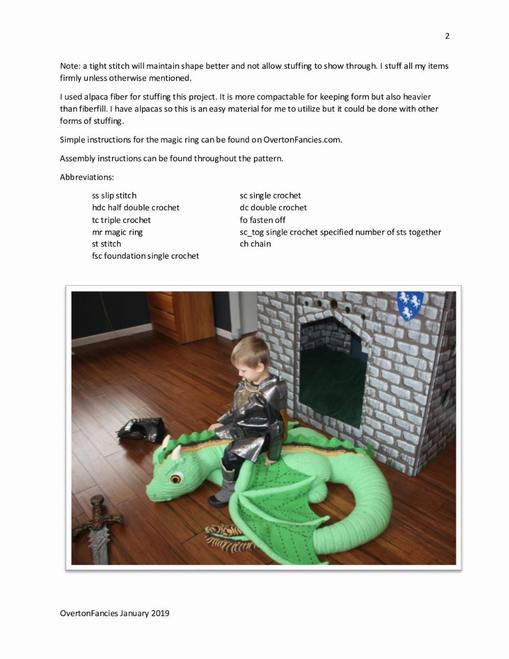 Kiefer the Forest Dragon crochet pattern