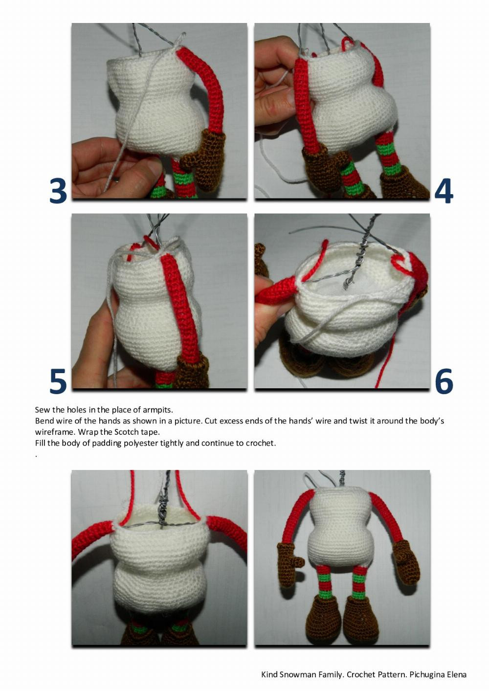 Kind Snowman Family crochet pattern