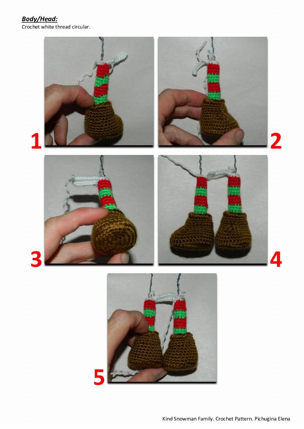 Kind Snowman Family crochet pattern