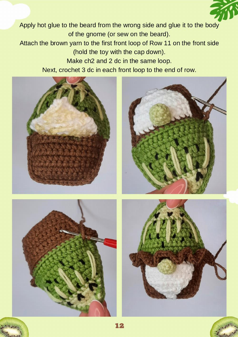 Kiwi gnome Crochet pattern