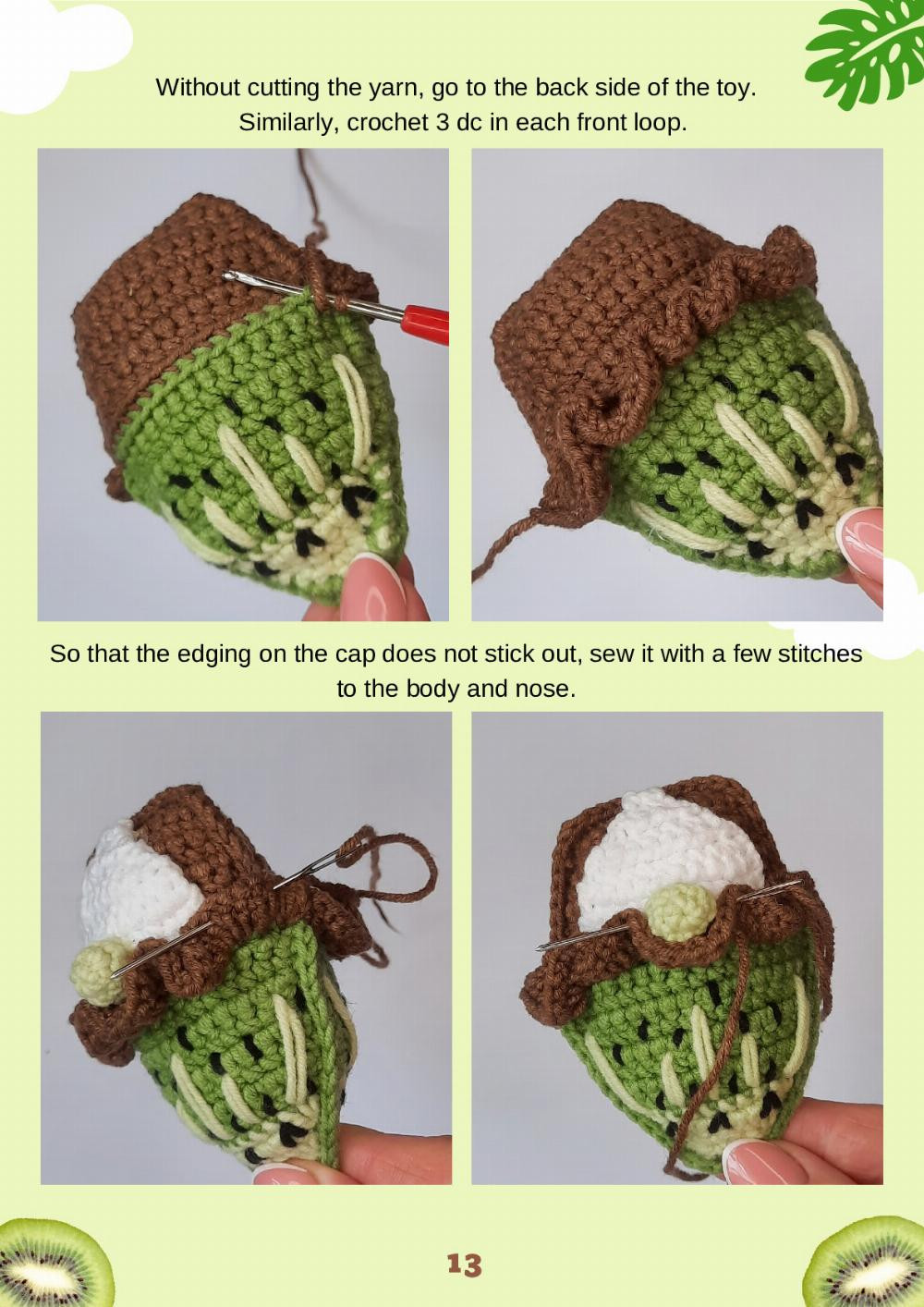 Kiwi gnome Crochet pattern