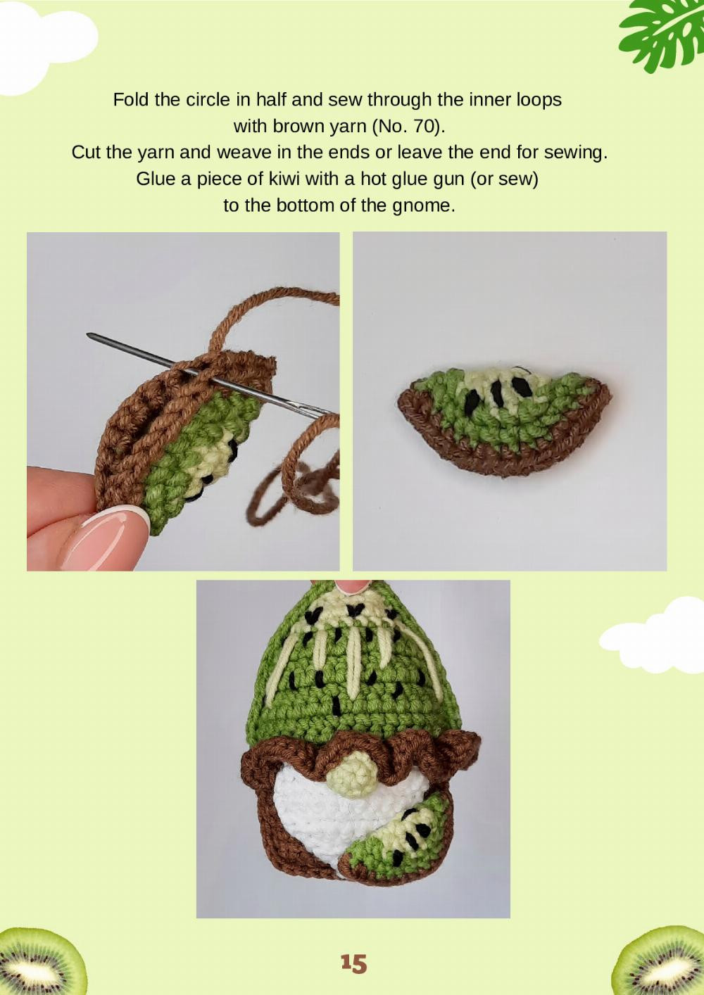 Kiwi gnome Crochet pattern