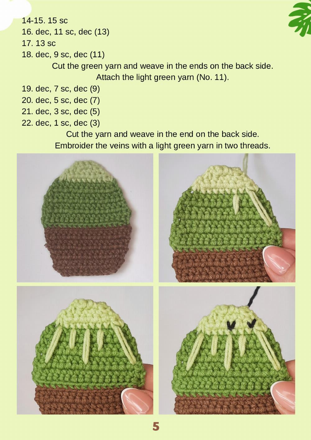 Kiwi gnome Crochet pattern