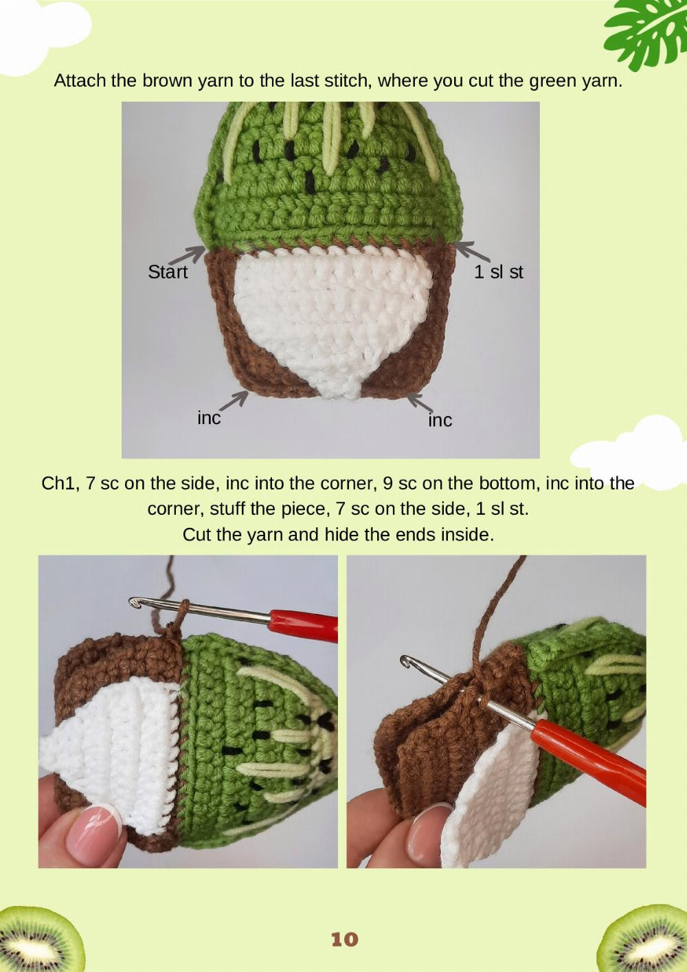 Kiwi gnome Crochet pattern