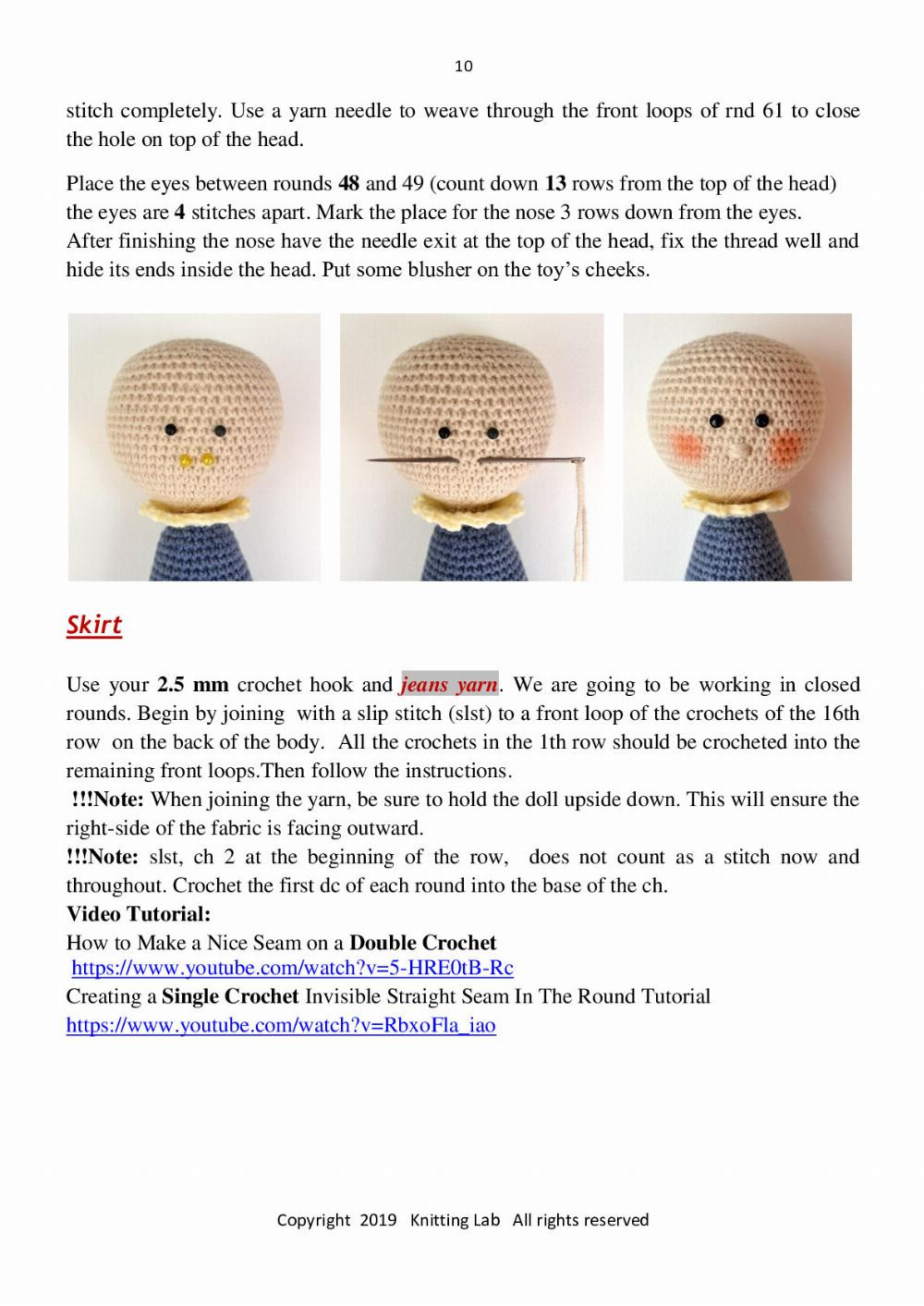 KNITTING LAB PRESENTS DOLL NASTASSJA