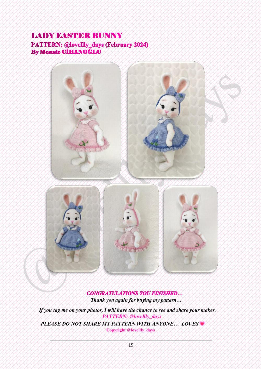 LADY EASTER BUNNY PATTERN