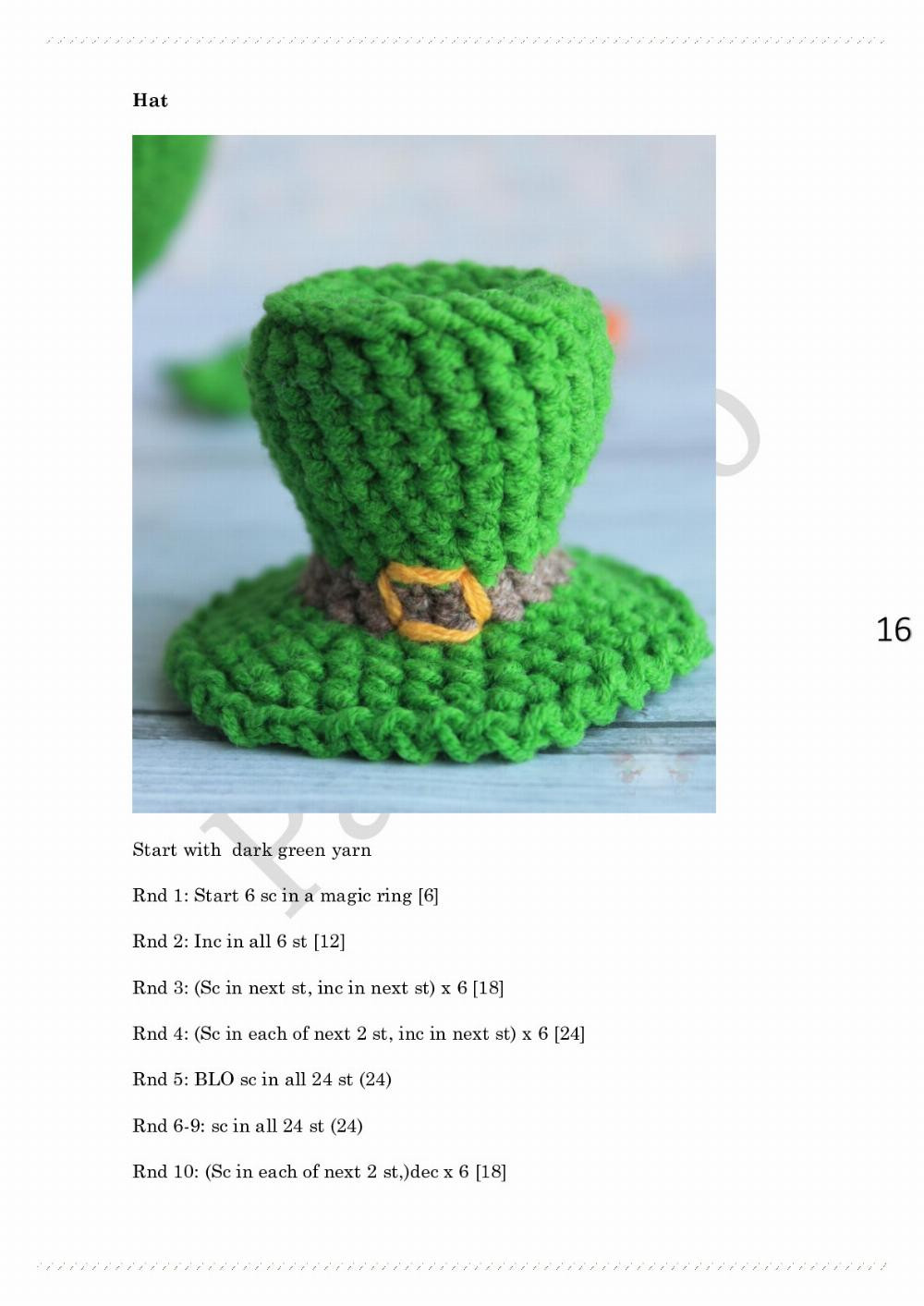 Leprechaun gnome pattern