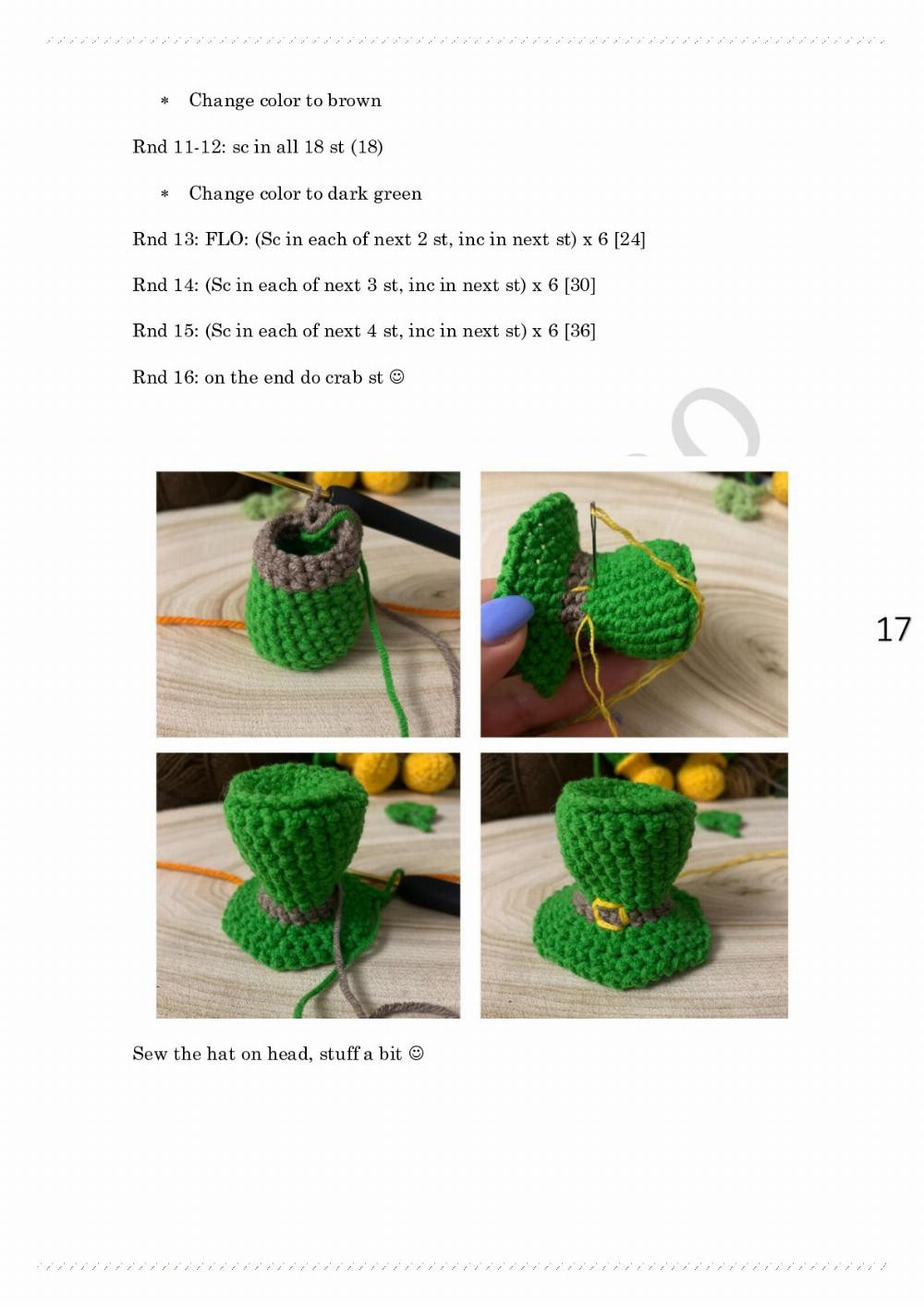 Leprechaun gnome pattern