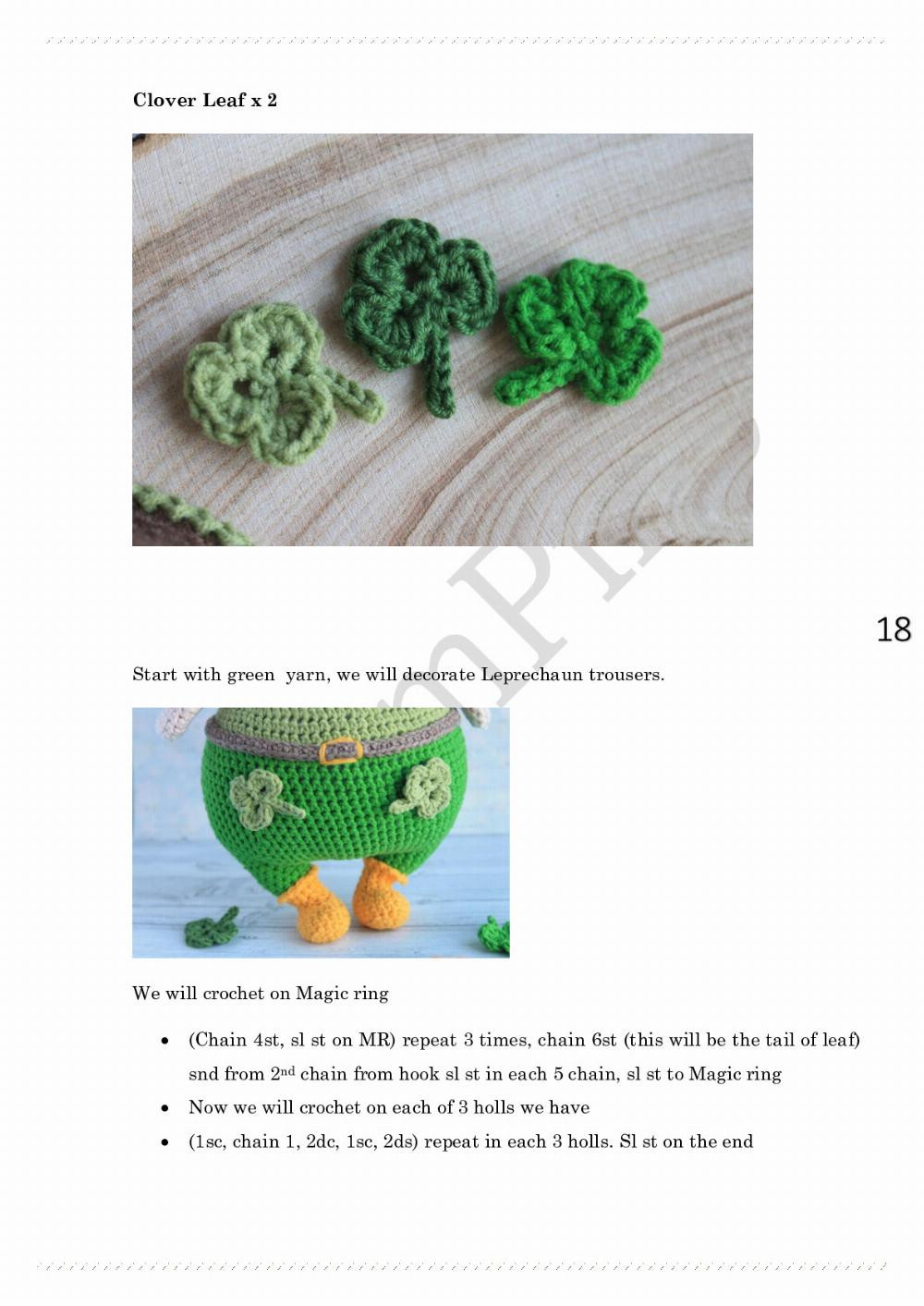 Leprechaun gnome pattern