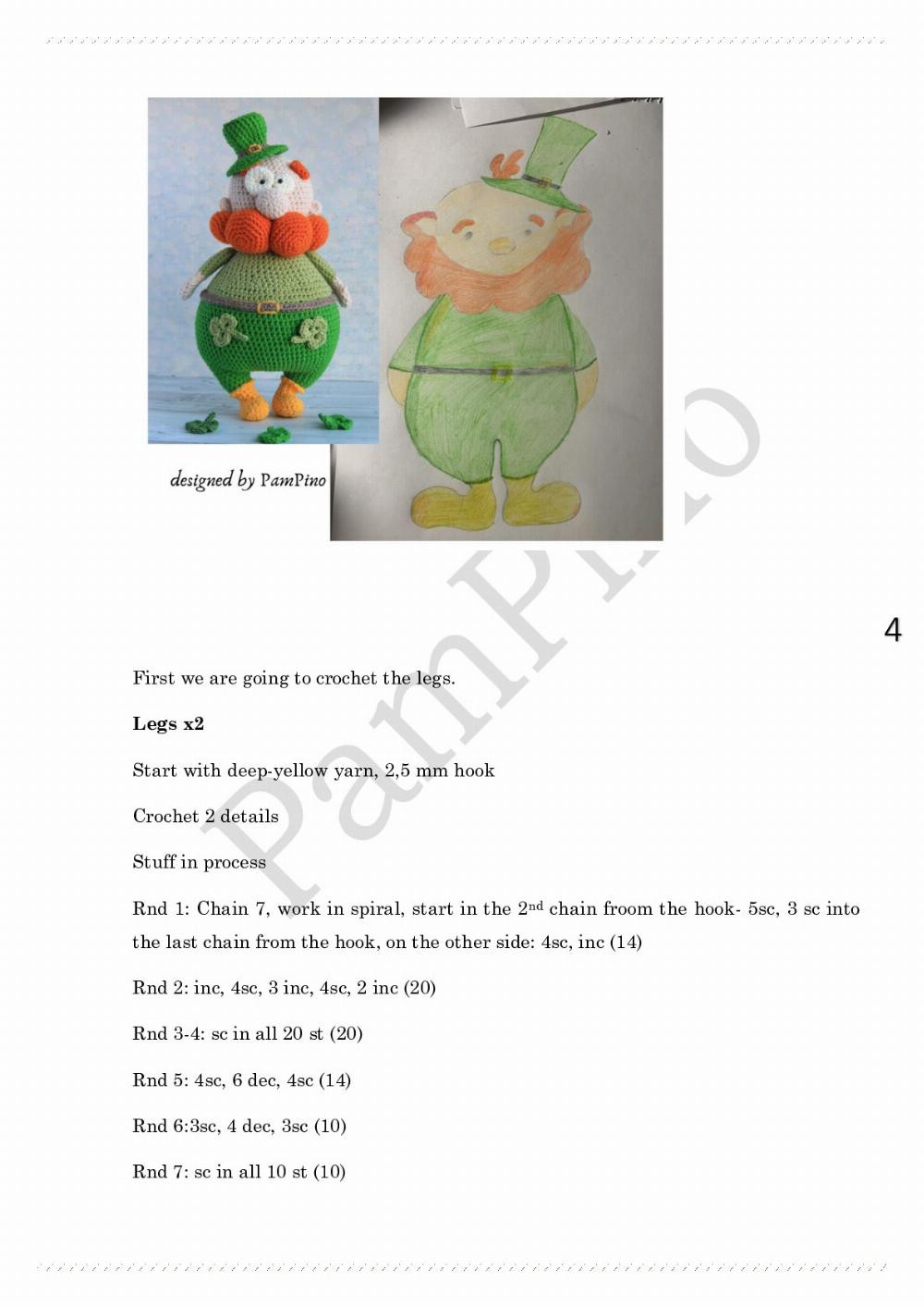 Leprechaun gnome pattern