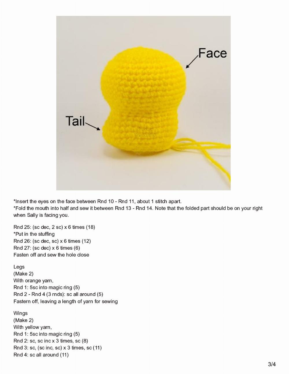 Line Sally Crochet Amigurumi Pattern (Free)