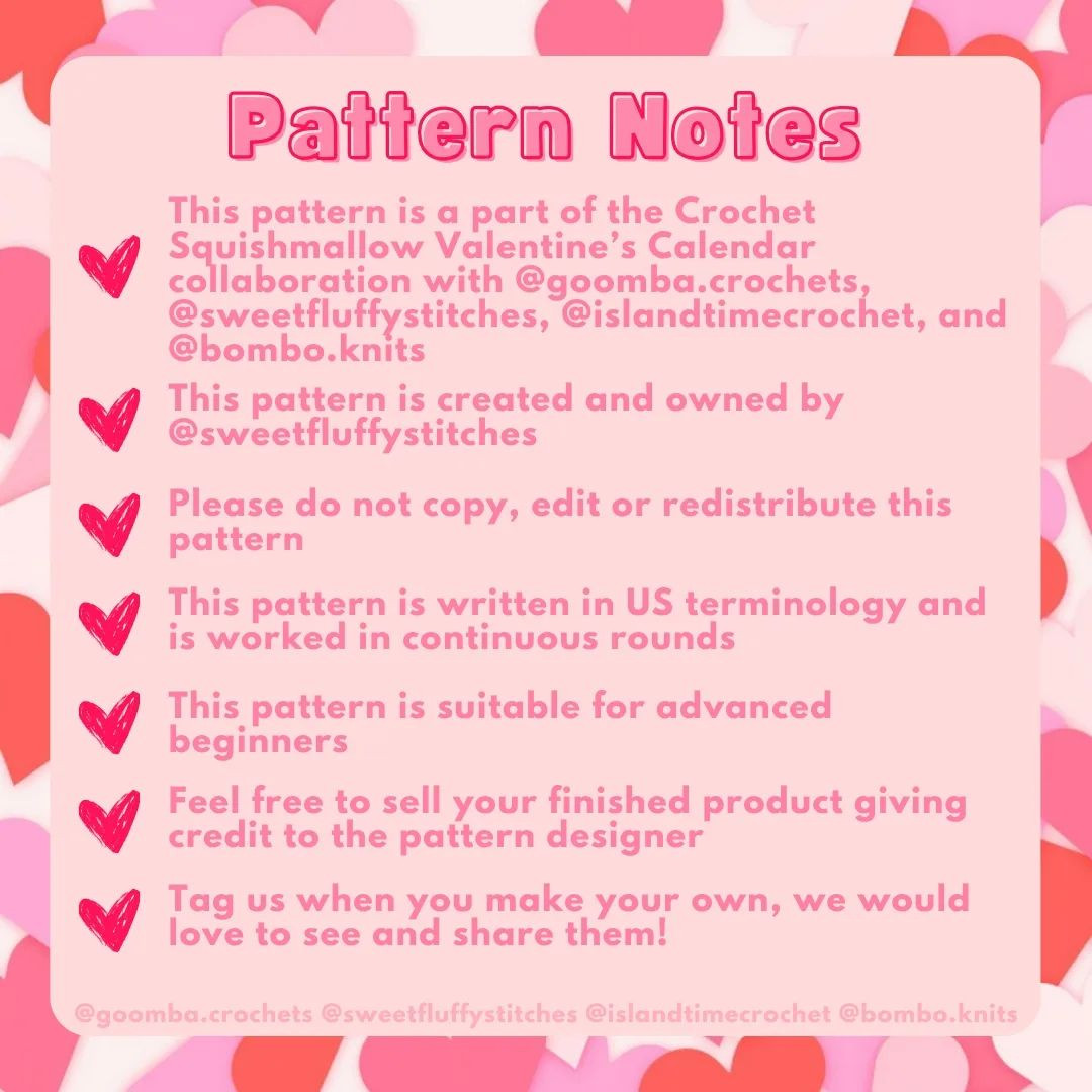 list of squishmallows crochet pattern