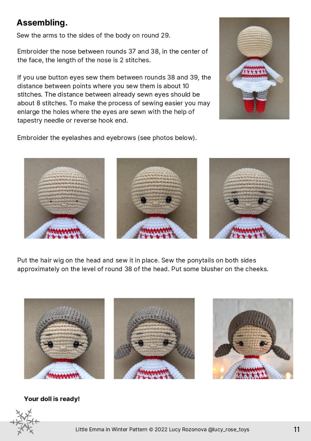 LITTLE EMMA doll IN WINTER CROCHET PATTERN