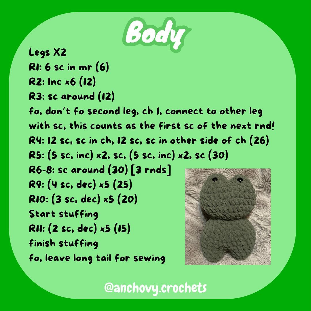 little froggy free pattern!! 🐸⭐️