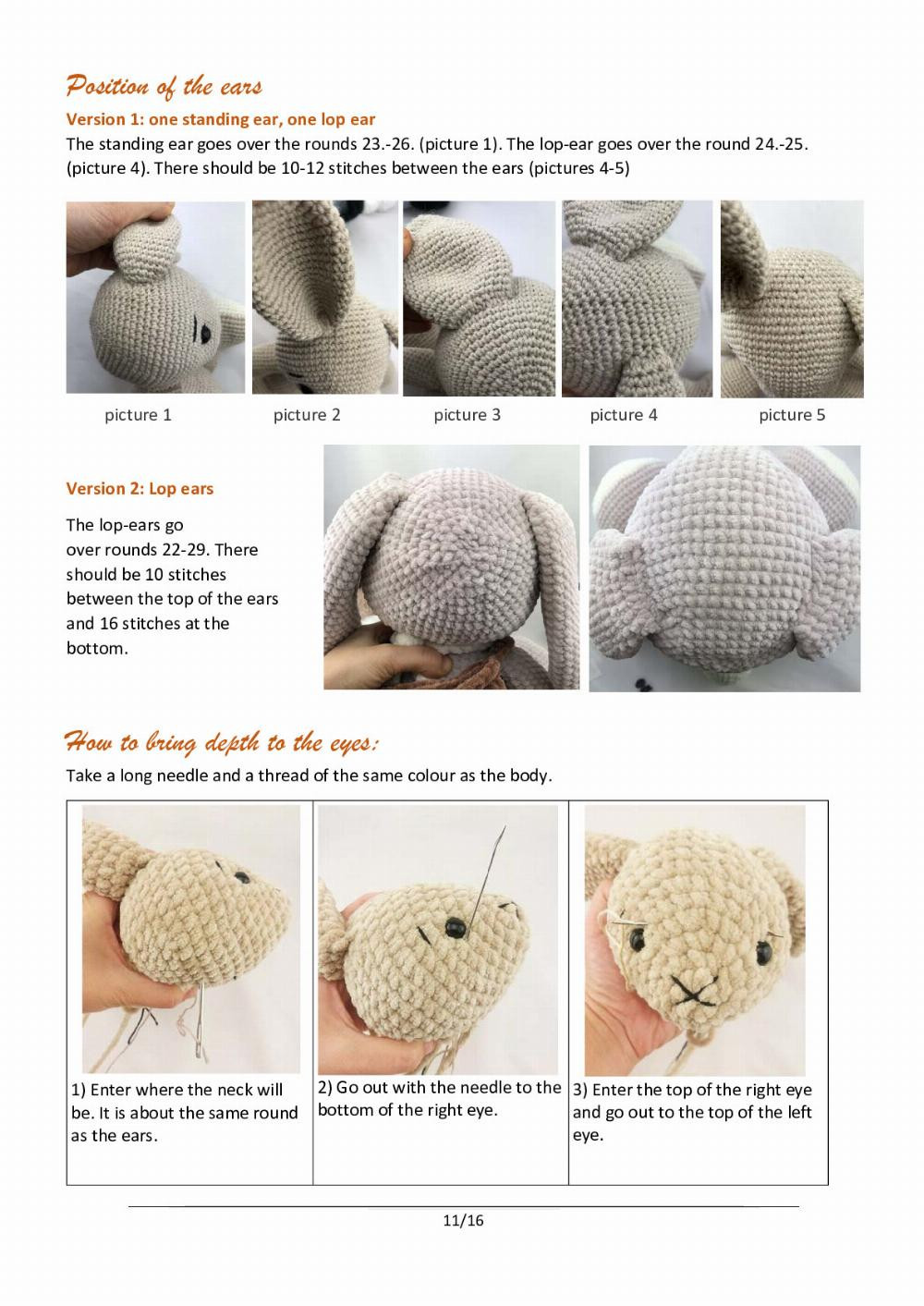 Lou, the big bunny Pattern