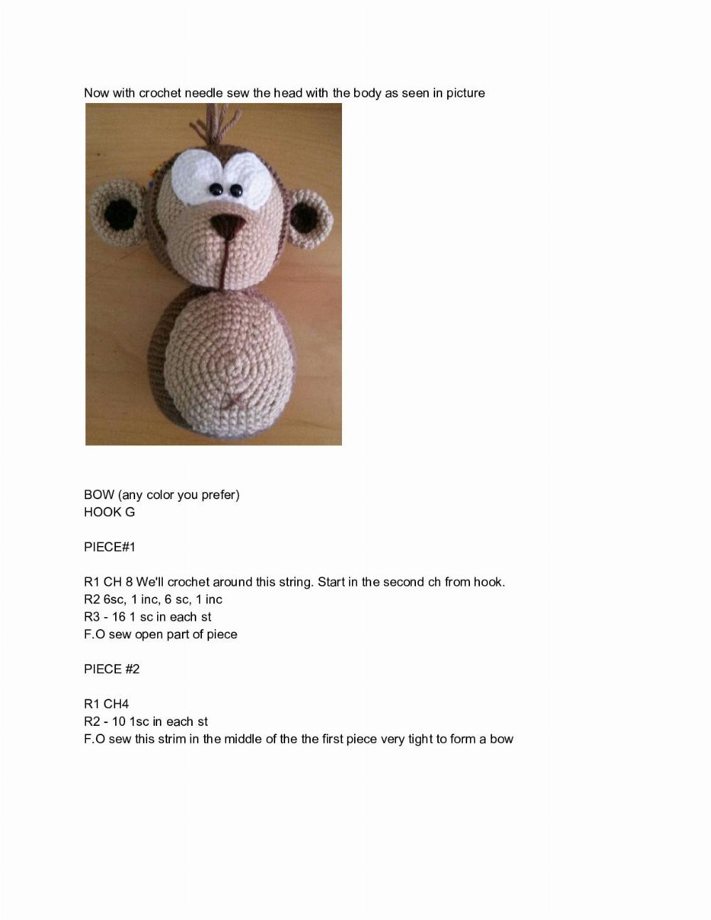 LOVELY MONKEYS crochet pattern