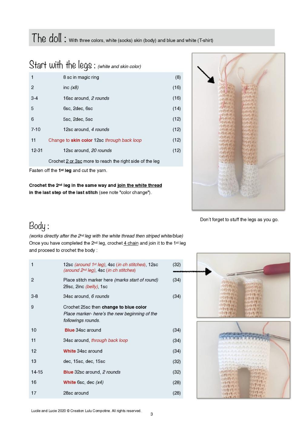 lucile and lucie basic crochet doll pattern