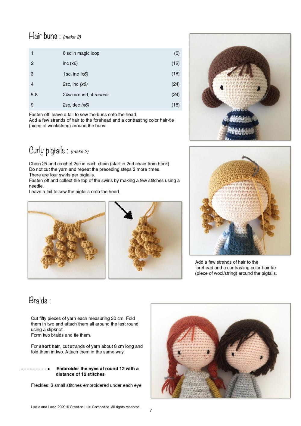 lucile and lucie basic crochet doll pattern