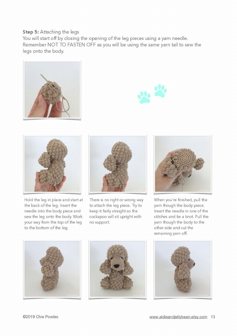 Mabel the Cockapoo Puppy Crochet Pattern