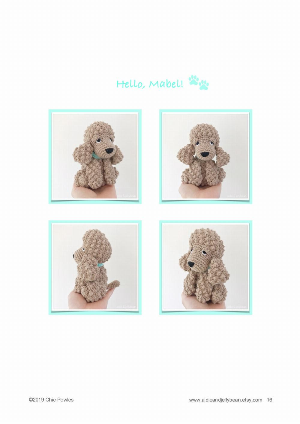 Mabel the Cockapoo Puppy Crochet Pattern