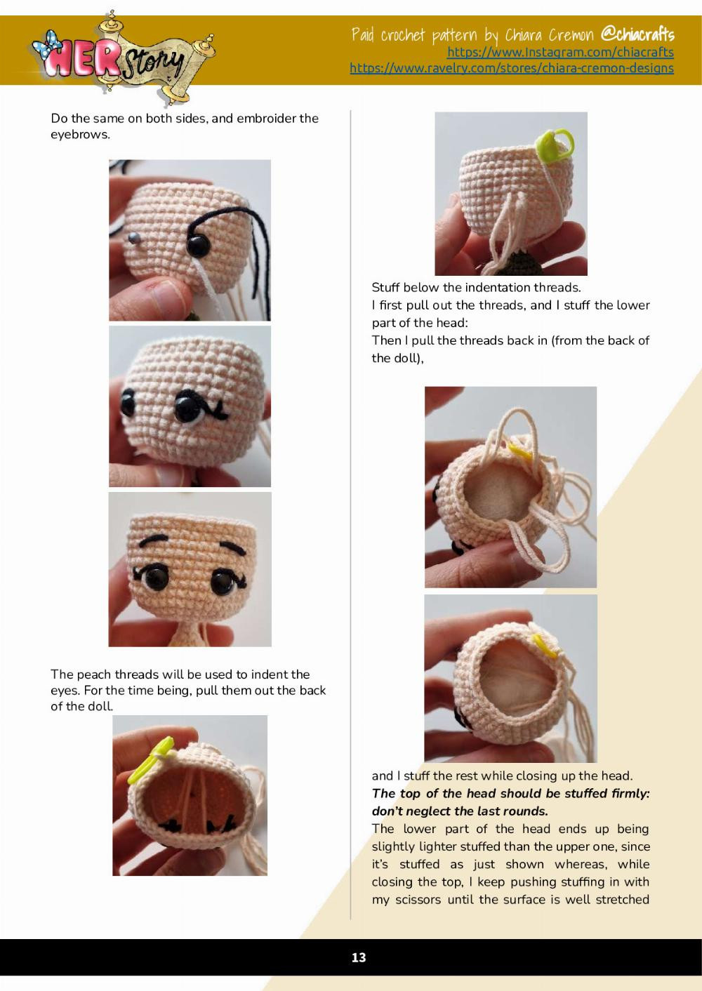 Madonna toy doll crochet pattern