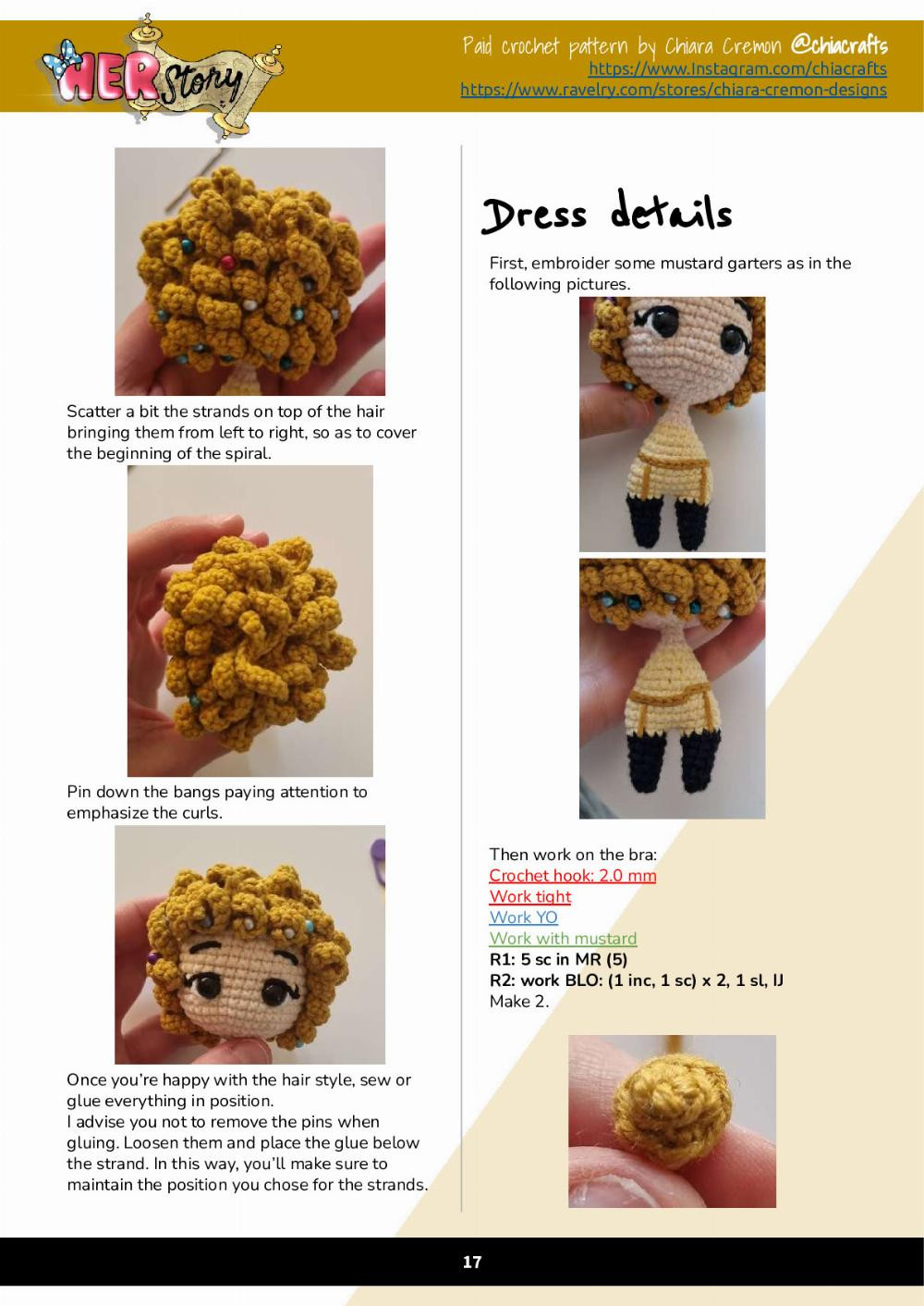 Madonna toy doll crochet pattern