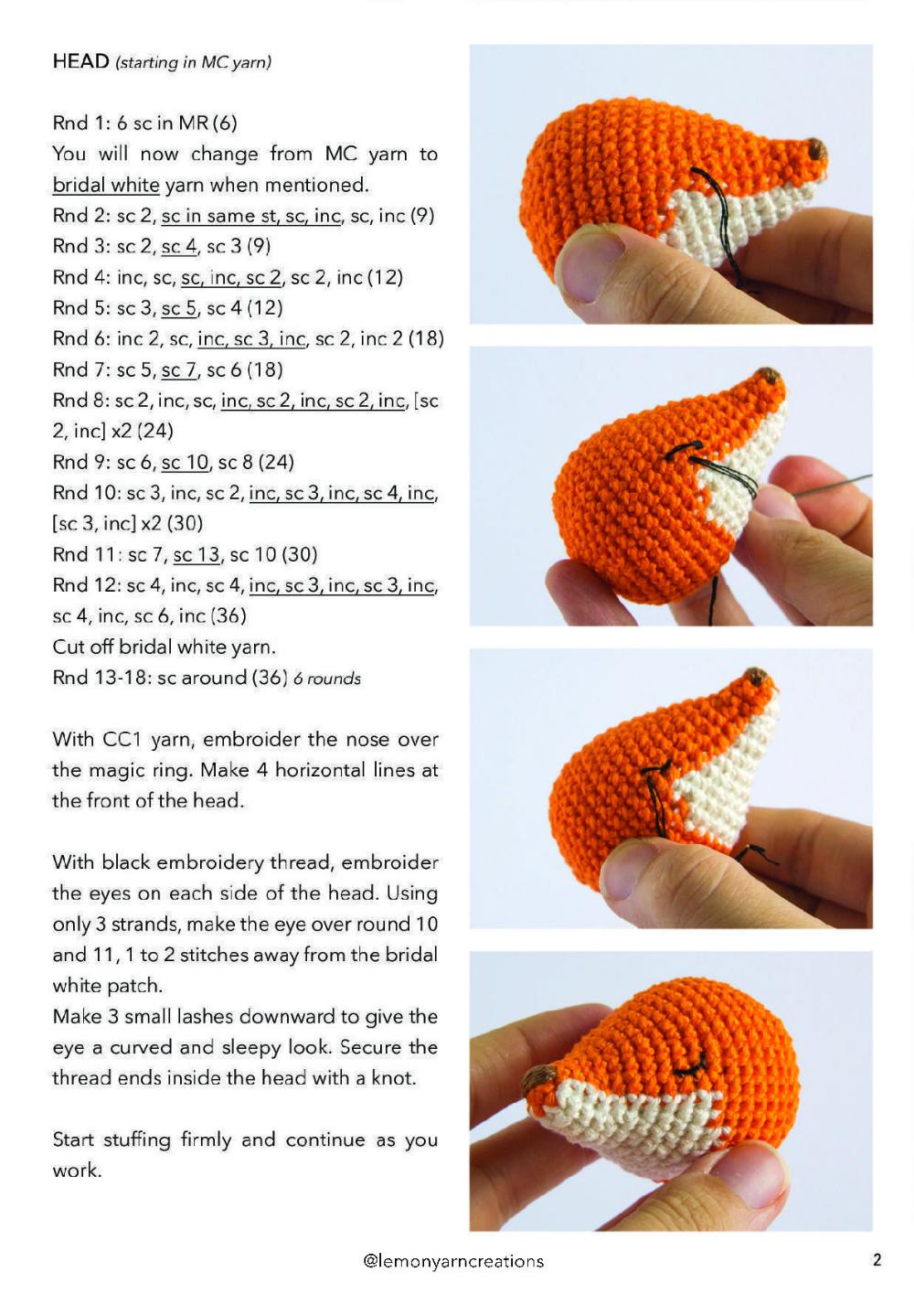 maple the red fox crochet pattern