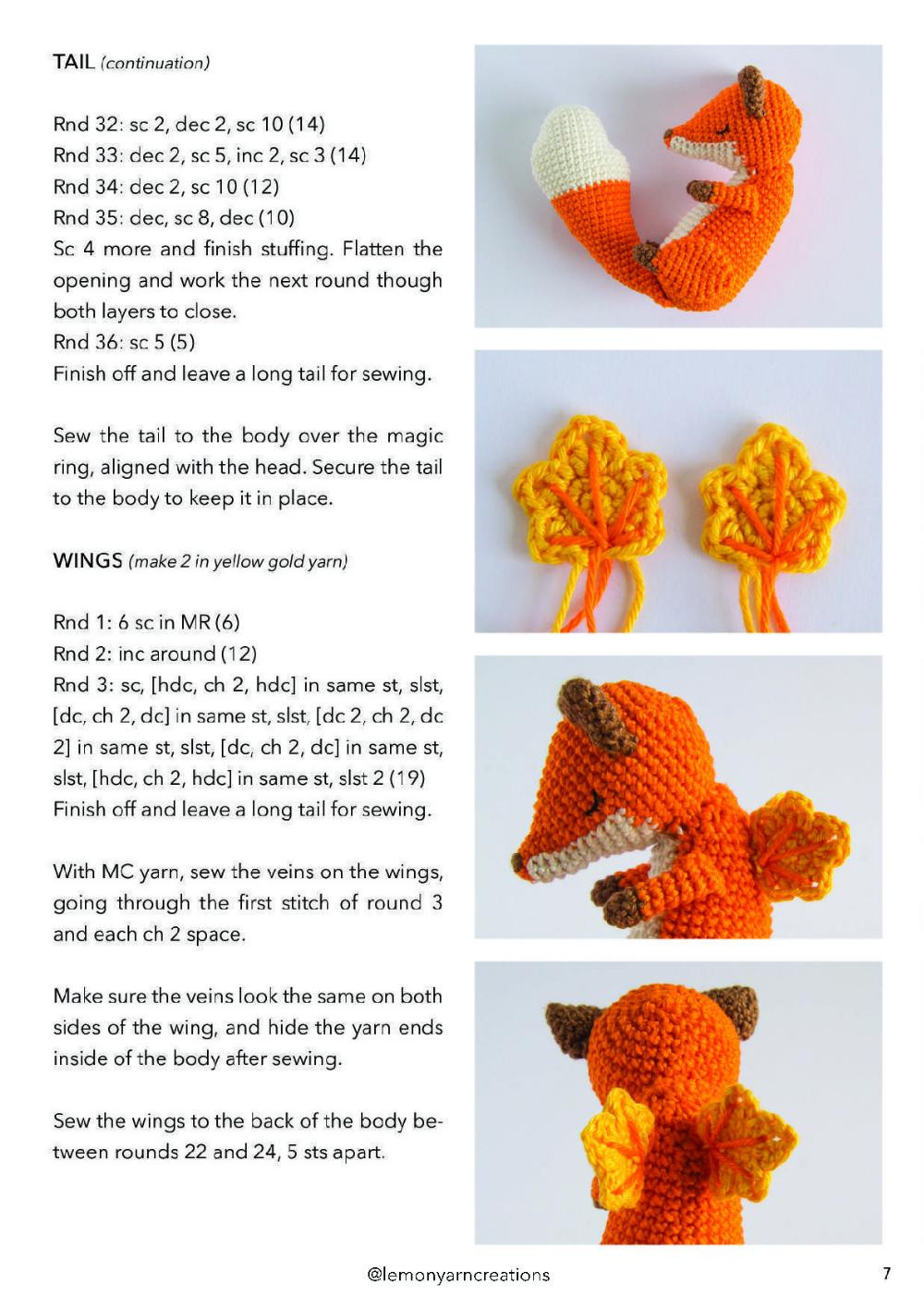 maple the red fox crochet pattern