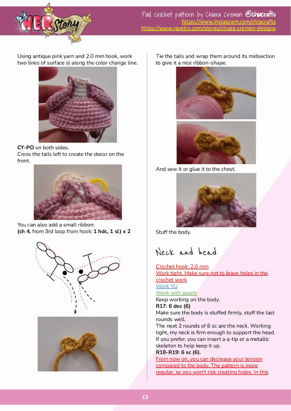 Marie Antoinette doll crochet pattern