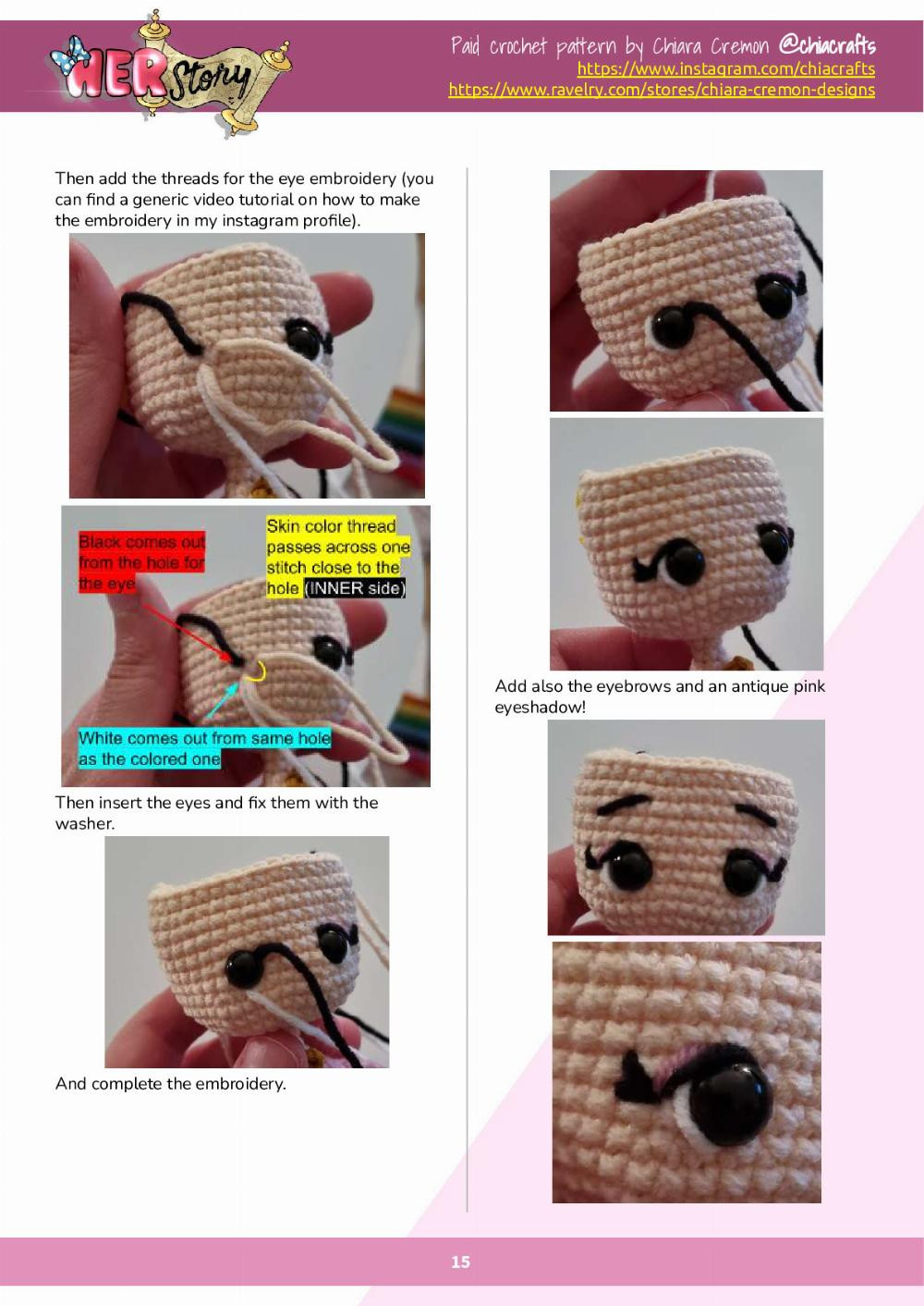 Marie Antoinette doll crochet pattern