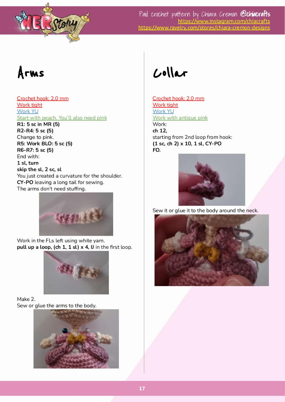 Marie Antoinette doll crochet pattern