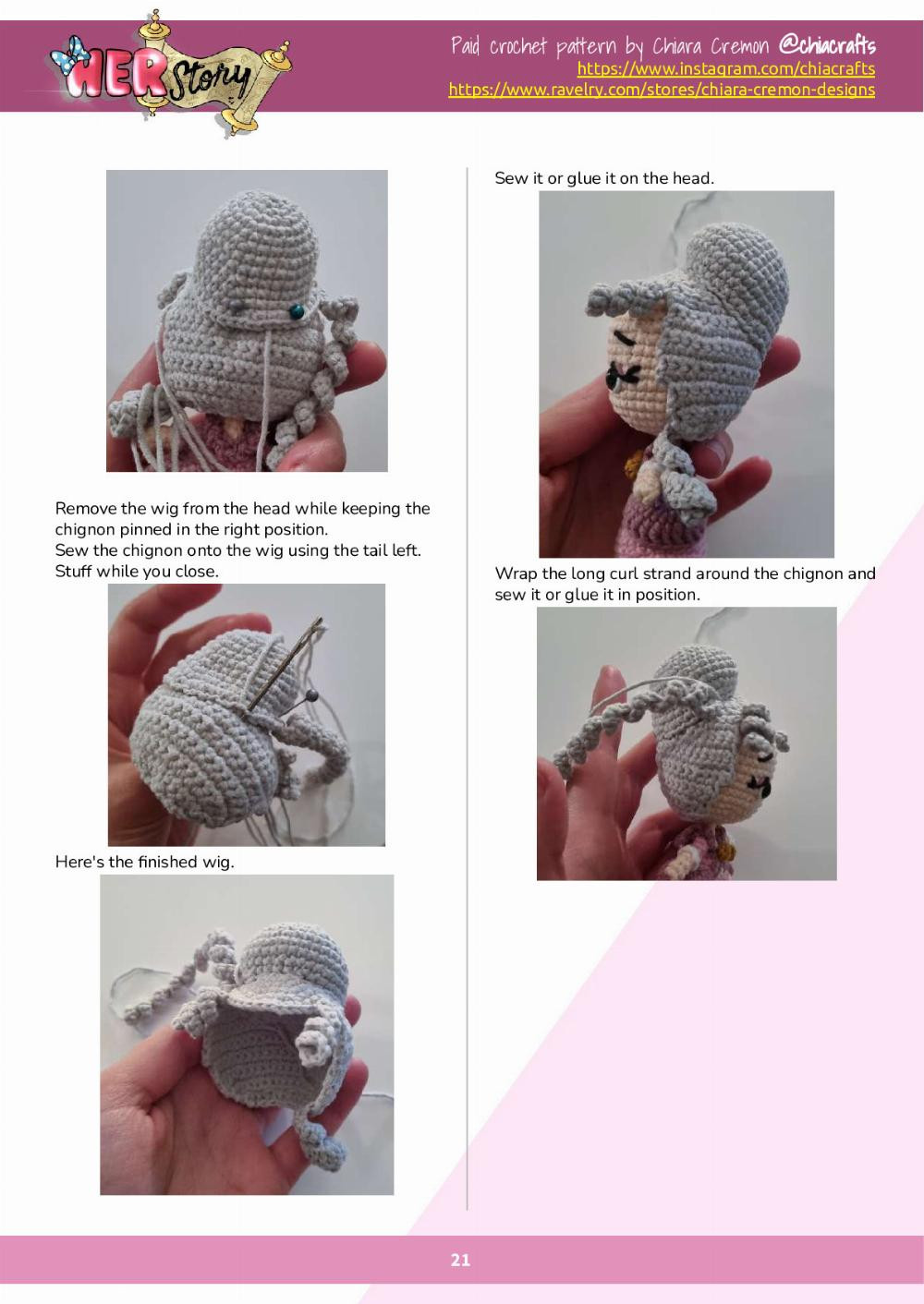 Marie Antoinette doll crochet pattern