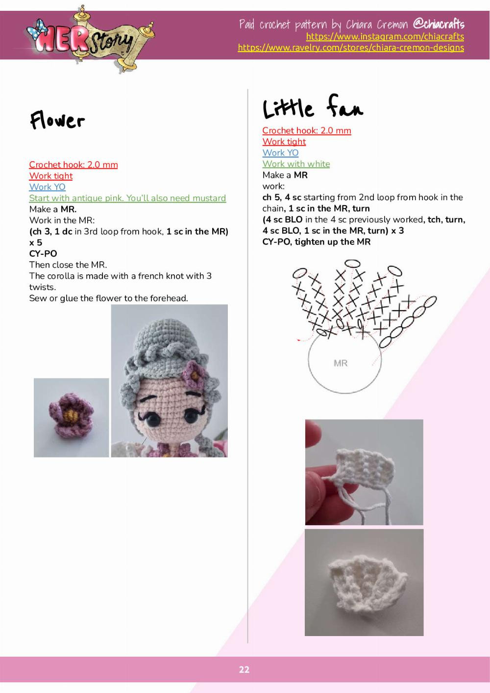 Marie Antoinette doll crochet pattern