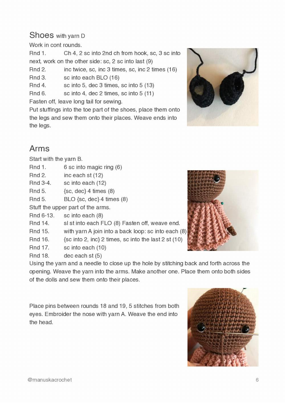 Maya Angelou - crochet pattern doll