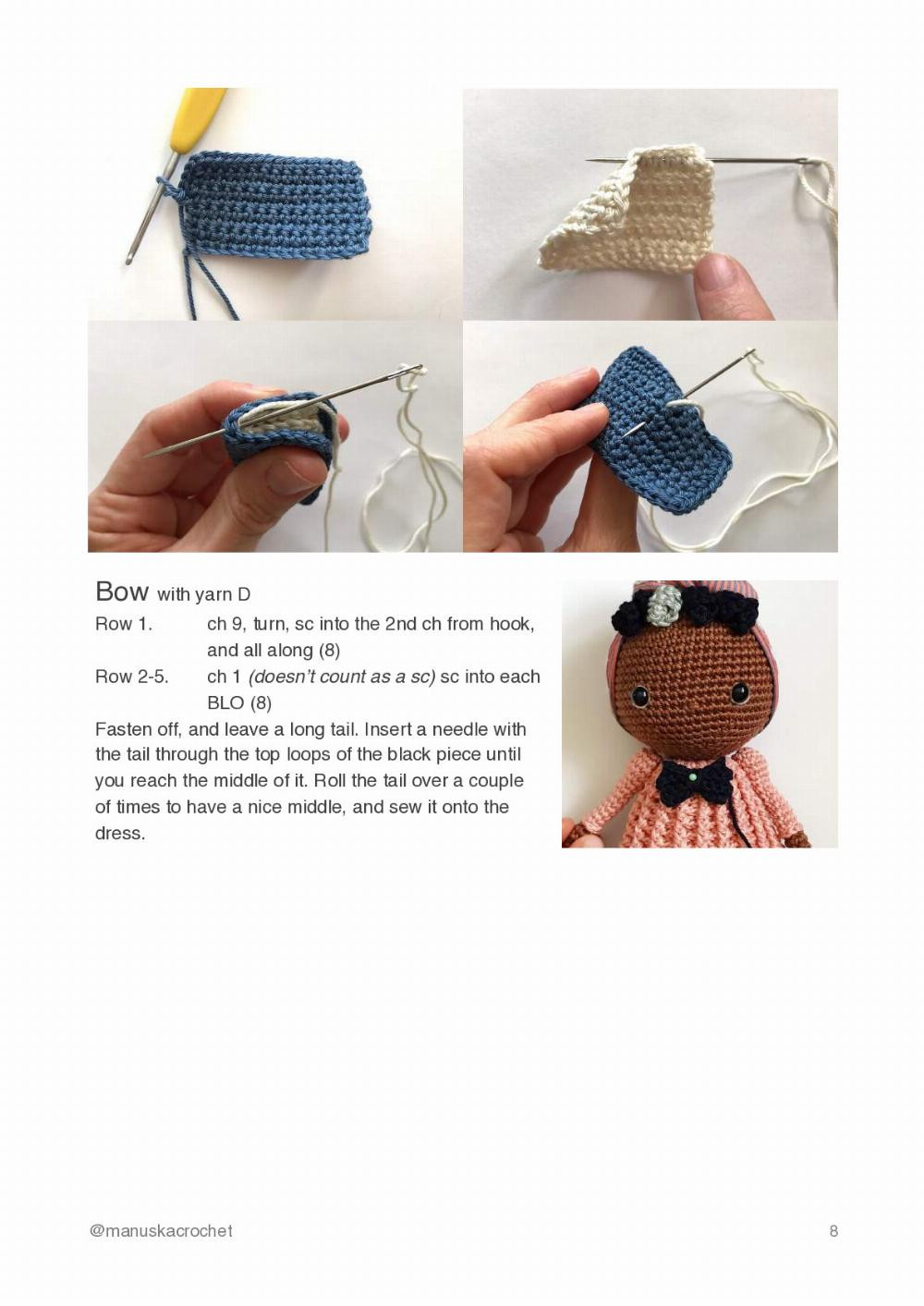 Maya Angelou - crochet pattern doll