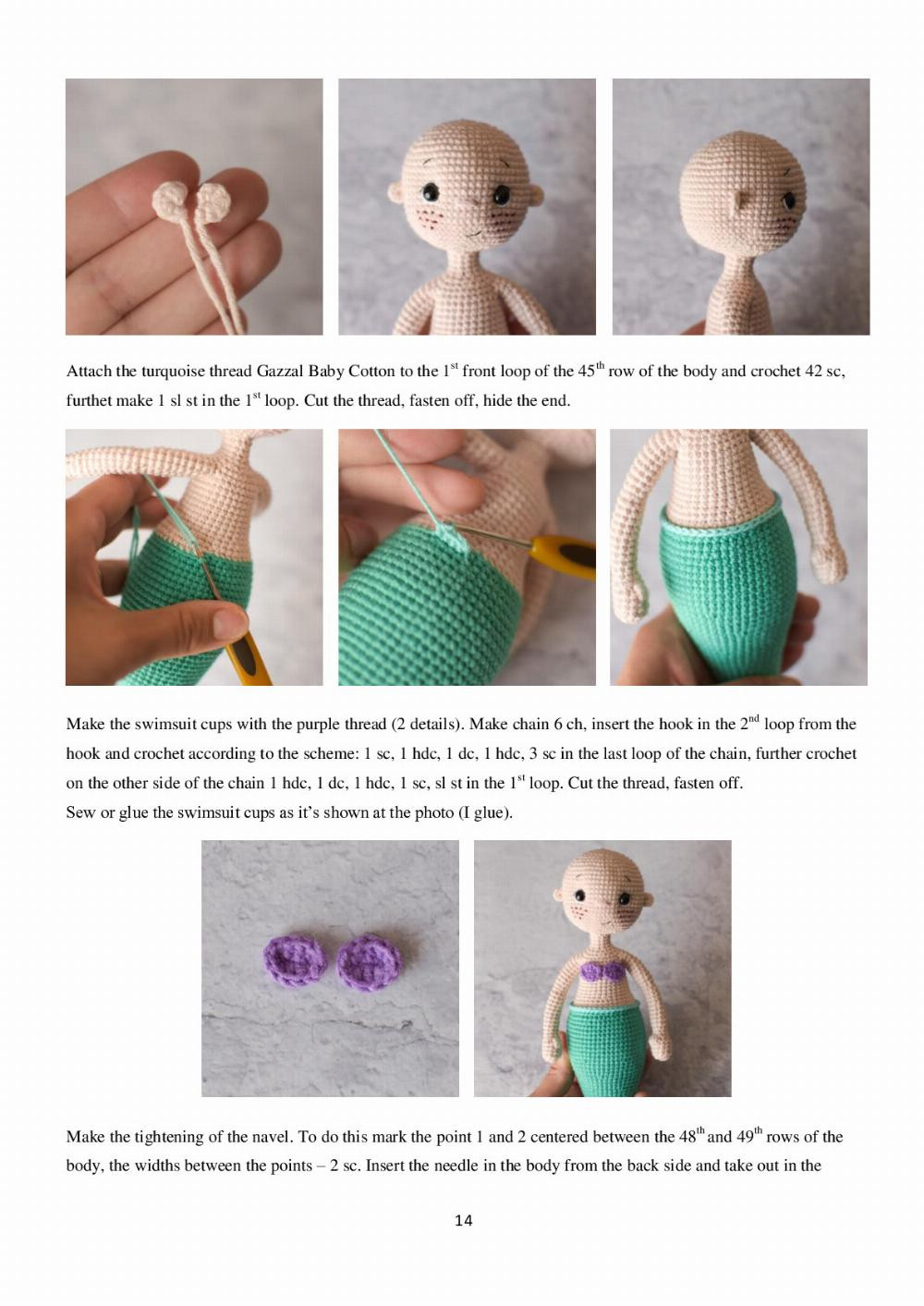 mermaid adn fish crochet pattern